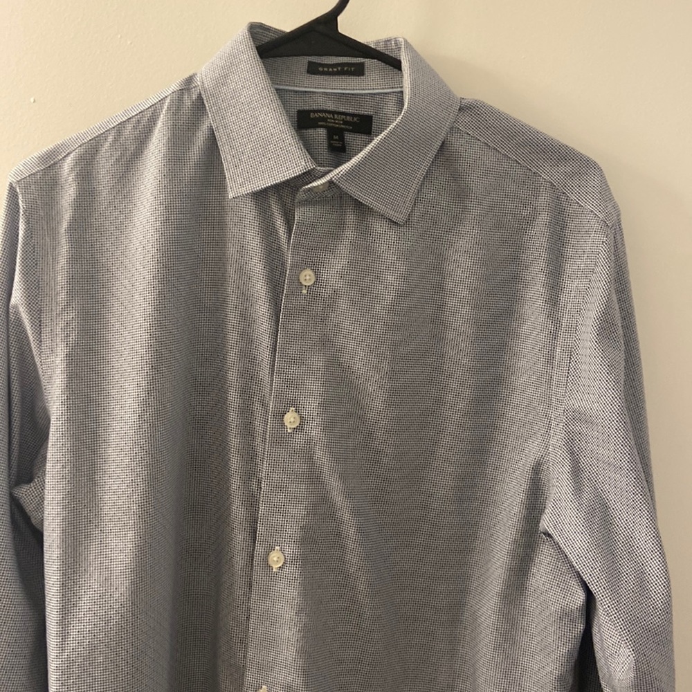 Banana Republic Grant Fit Geometric Print Dress shirt